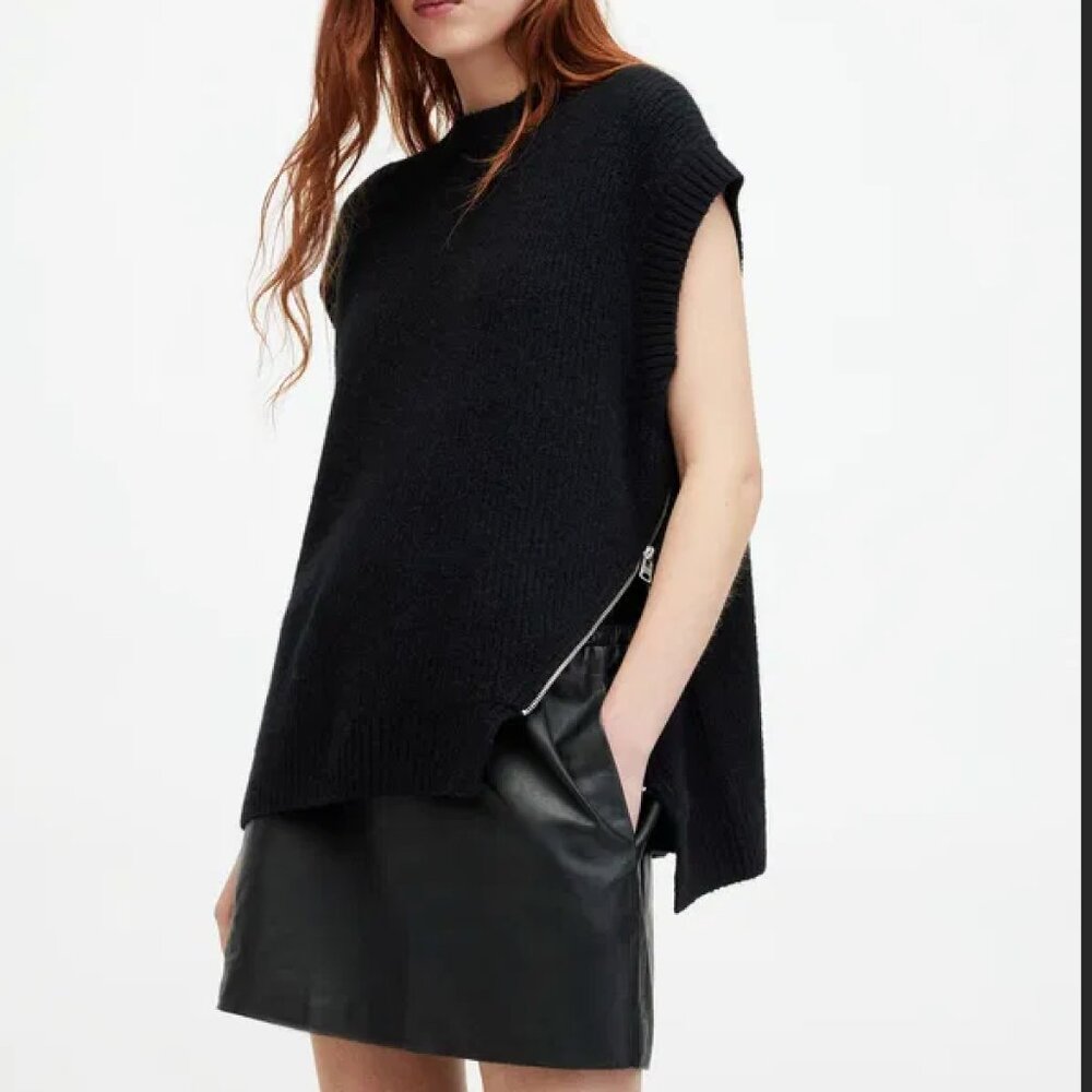 ALL SAINTS Castel Sleeveless Knitted Tank Top